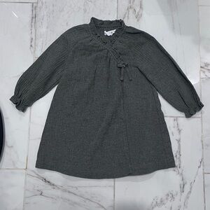 Charcoal Gray Long Sleeve Baby/Toddler Dress